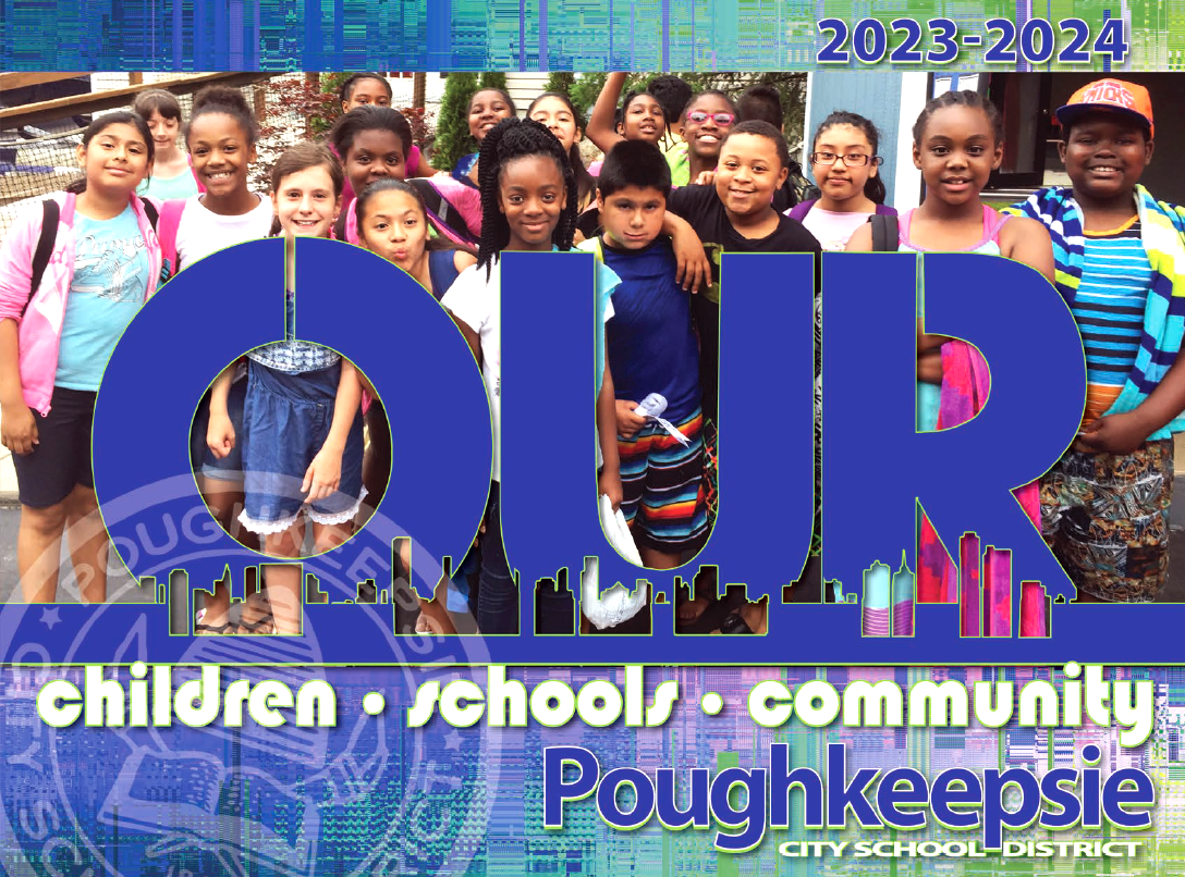 The front cover of the  Poughkeepsie City School Calendar for 2023-24.